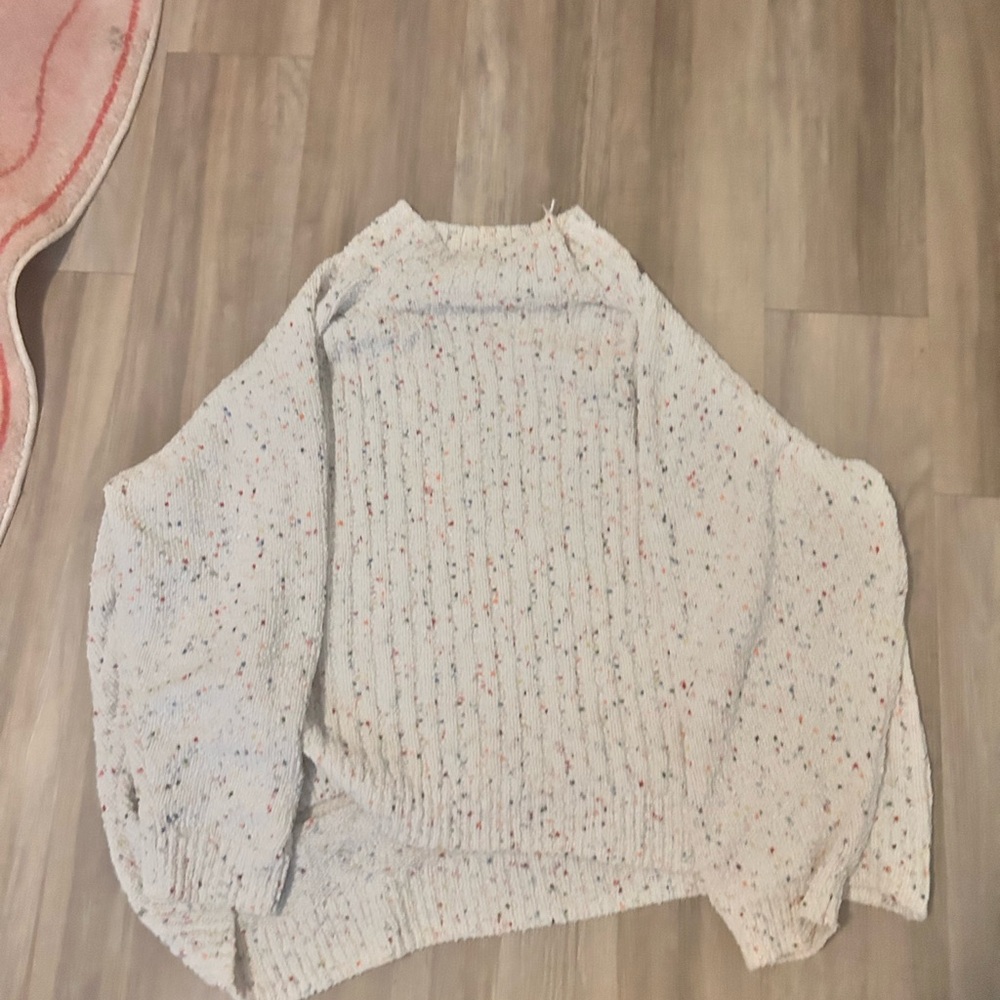 Cream Chunky Knit Crew Neck Sweater